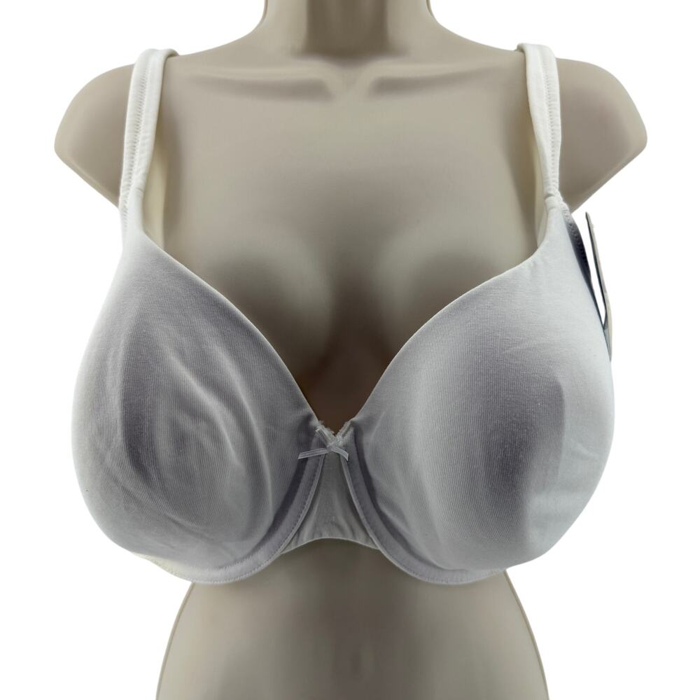 Lane Bryant Cacique White Lightly Lined T Shirt Bra 46D